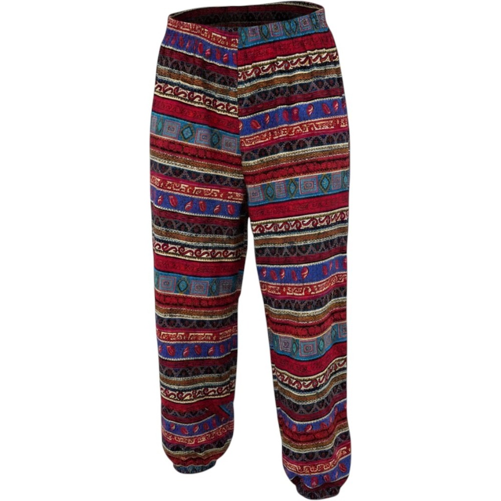 Zanzea Harem Pants Womens 4XL Multicolor Tribal Paisley Cotton Wide Leg Boho 90s